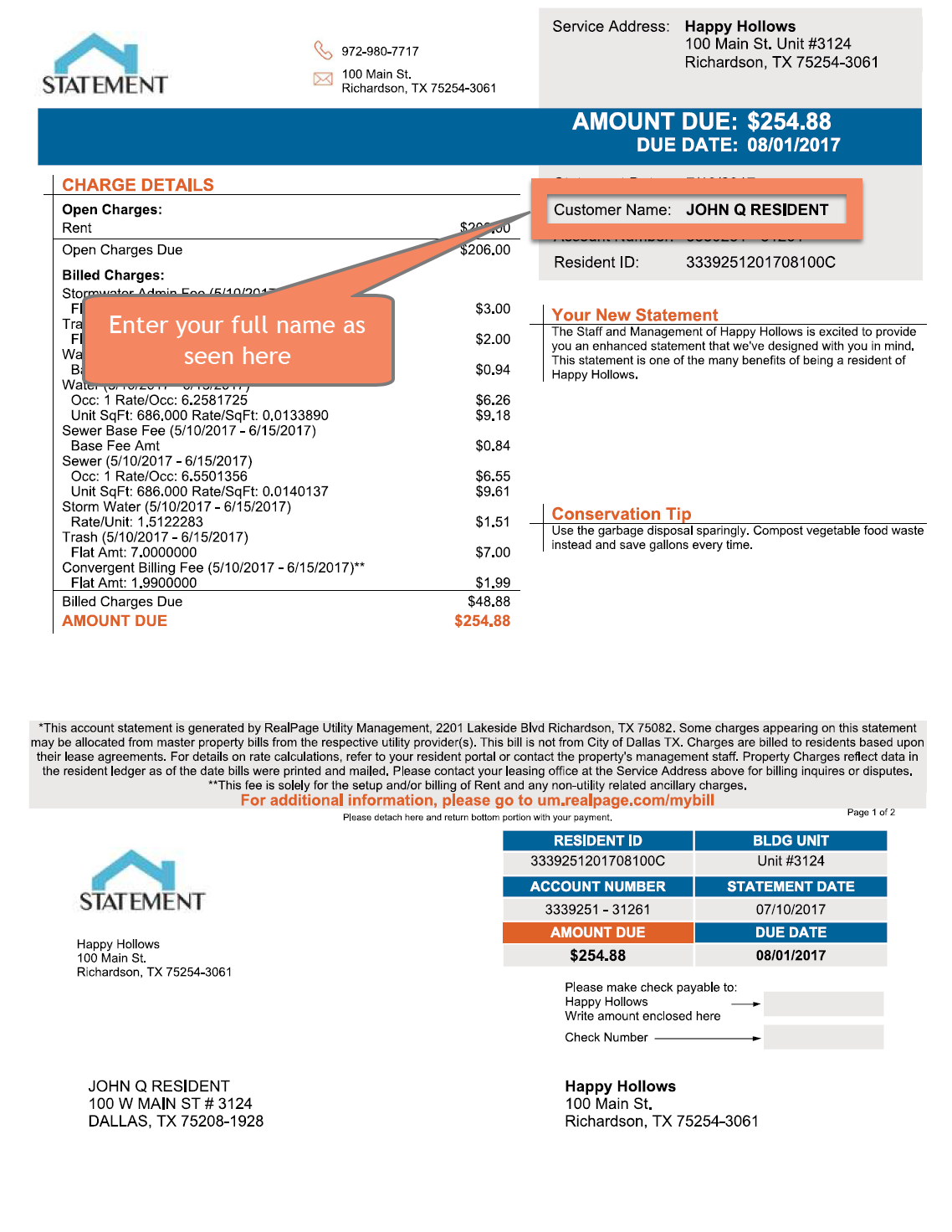 Resident – My Bill